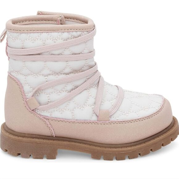 Carter's Other - Carter's toddler Child Ribbed Tayla ivory and Pink Fashion Boot size 12